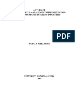 A Study of Total Quality Management Implementation in Medan Manufacturing Industries