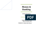 Money & Banking: Article Literature Review