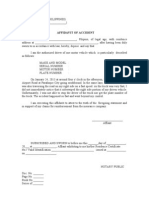 Affidavit of Accident - Template