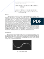 Use of Fiber Lasers For Micro Cutting Applications in The Medical Device Industry