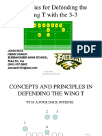 Strategies For Defending The Wing - T With The 3-3 - John Rice