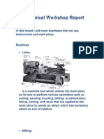 Mechanical Workshop Report