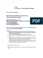 Information Distribution Networks and Telecommunication Support