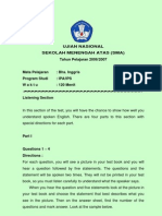 Ujian Nasional Sekolah Menengah Atas (Sma) Tahun Pelajaran 2006/2007