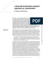 Sakui & Cowie 2012 The Dark Side of Motivation Teachers' Perspectives On Unmotivation