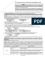 Instructions For Filling of Passport Application Form and Supplementary Form