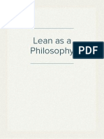 Lean As A Philosophy