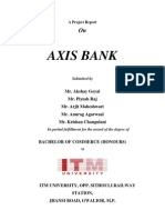 AXIS BANK Project Word File