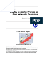 How To Display Unposted Values As Zero Values in Reporting