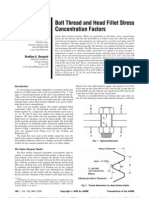 Bolt Thread and Head Fillet Stress Concentration Factors