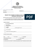 Gun Ban Application Form