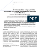 Synthesis of Silver Nanoparticles Using Probiotic Bacteria