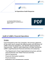 Financial Operations Audit Response: LAWA