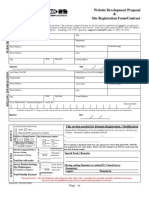 Website Development Proposal & Site Registration Form/Contract