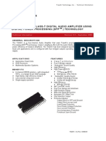 TA2041 Four Channel Class-T Digital Audio Amplifier Using Digital Power Processing (DPP) Technology