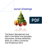 Seasonal Seasonal Greetings Greetings: Wasaza