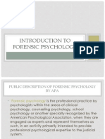 Introduction To Forensic Psychology