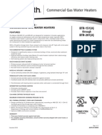 Commercial Gas Water Heaters: BTR-151 (A) BTR-201 (A)