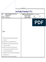 Gulf Spic General Trading & Contracting Co. W.L.L.: Inspection & Test Plan For Ss Heat Exchanger (Asme 'U' Stamp)