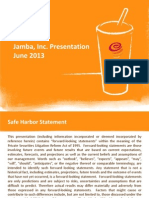 Jamba Investor Presentation PDF