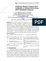 Modelling of Nuclear Reactor Channel Temperature Distributio