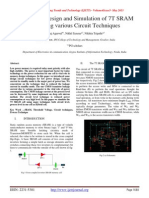 Low Power Design and Simulation of 7T SRAM Cell Using Various Circuit Techniques