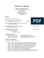 Michael C. Miller's Curriculum Vitae