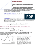 Enzyme Mechanisms: 1) General Aspects