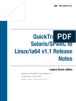 QuickTransit SSLI Release Notes 1.1