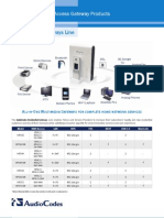 Residential Gateways Line Datasheet