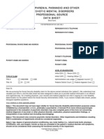 Schizophrenia Data Sheet