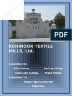 Kohinoor Textile MILLS, LTD