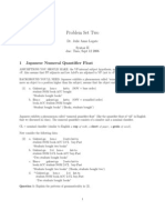 Problem Set Two: 1 Japanese Numeral Quantifier Float