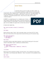 Varrays and Nested Tables Oracle