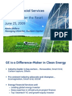 GE Energy Financial Services: Energy VC After The Reset June 25, 2009