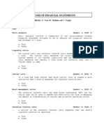 Analysis of Financial Statements