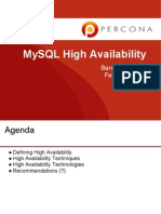 Mysql High Availability: Baron Schwartz February 2011