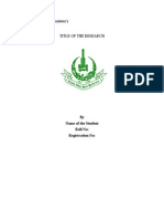 Research Proposal AIOU