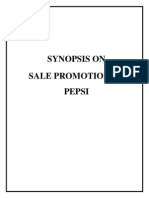 Synopsis On Sale Promotion of Pepsi