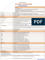 Custom Number Formatting Codes PDF