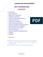 Measurement and Instrumentation Lecture Notes