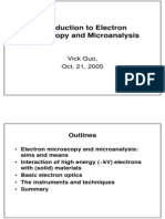 Introduction To Electron Microscopy and Microanalysis