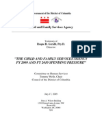 The Child and Family Services Agency Fy 2009 and Fy 2010 Spending Pressure