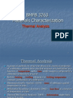 BMFB 3263 Materials Characterization: Thermal Analysis