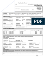 Application Form: Academic Year Institute Course Course Year Percentage Result