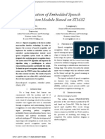 Realization of Embedded Speech Recognmition Module Based On STM32