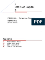 Fundamentals of Capital Budgeting: FIN 2200 - Corporate Finance Dennis NG