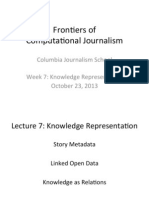 Computational Journalism at Columbia, Fall 2013, Lecture 7: Knowledge Representation