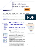 Bloom's Taxonomy of Learning Domains