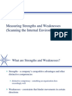 Measuring Strengths and Weaknesses (Internal Scanning)